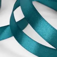 Лента атласная, 12 мм, 23&plusmn;1 м, тёмно-бирюзовая №62