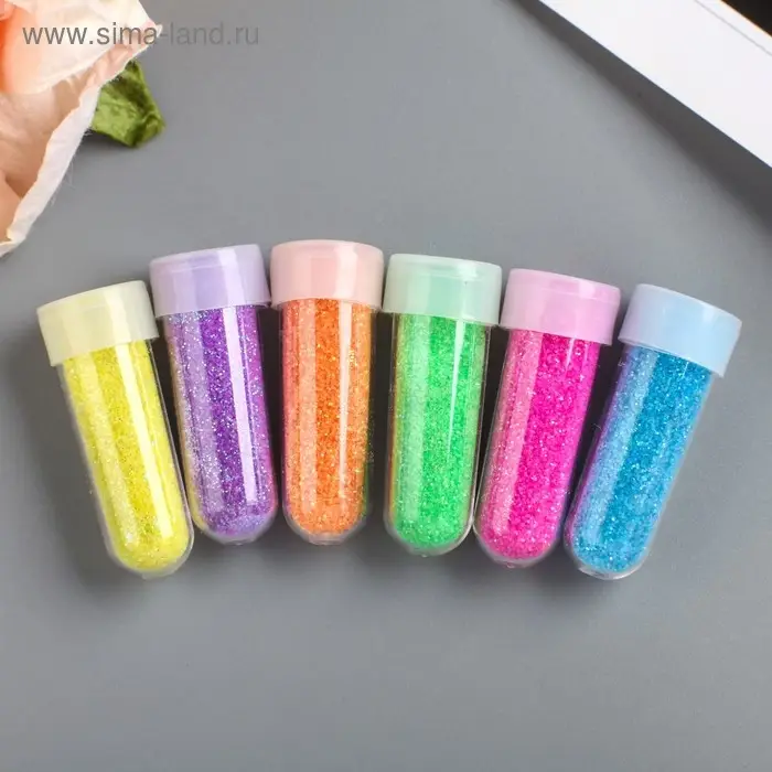 Глиттер в капсуле 2,4 гр "Песок с блёстками" МИКС