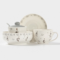 Подставка под ложку Доляна "Гуси" цвет белый 22,3x7,1x2,7 см