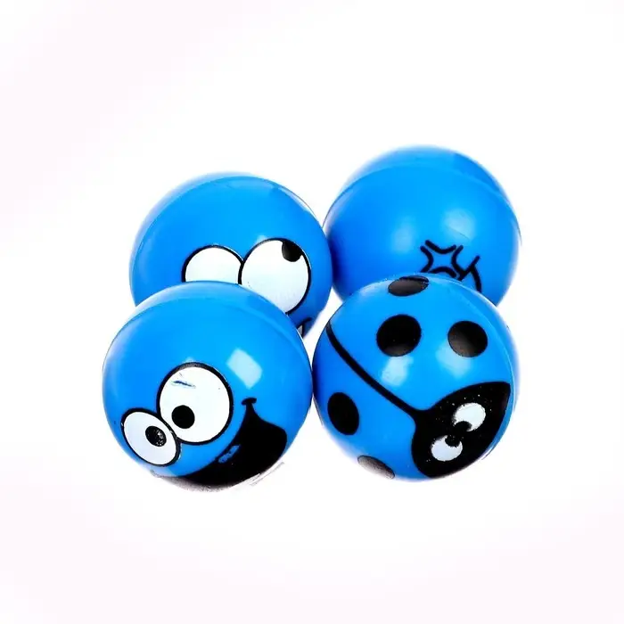 Мяч каучуковый &laquo;Смайлики&raquo;, 2,7 см, цвета МИКС