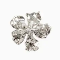 Брошь "Цветок лилии", цвет серебро