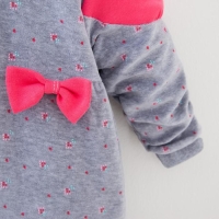 Комбинезон утеплённый, цвет серо-розовый, рост 74 см Комбинезон утеплённый, цвет серо-розовый, рост 74 см