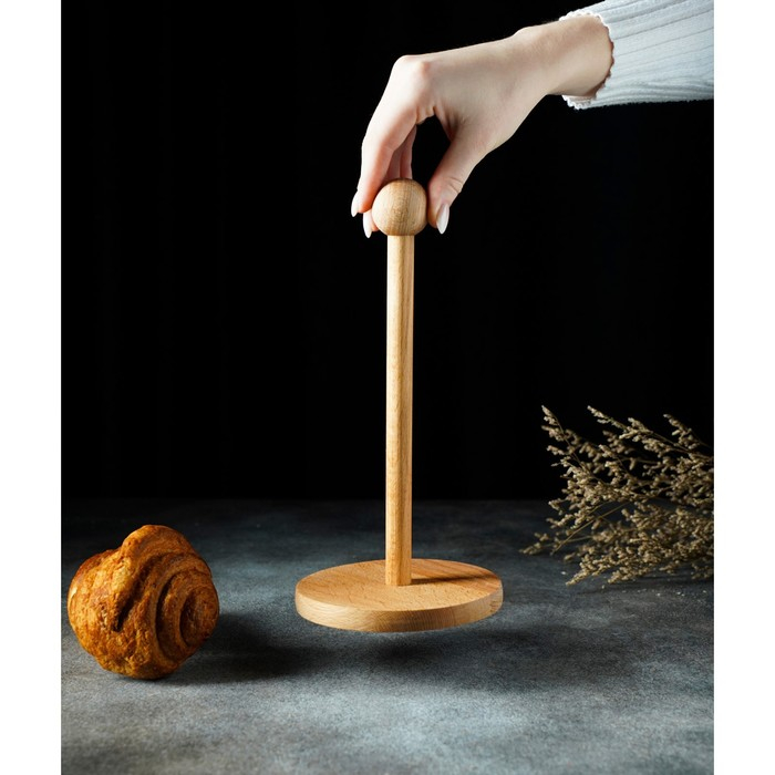 Держатель для кухонных бумажных полотенец, 13&times;25 см, бук, цвет и рисунок микс