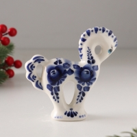 Статуэтка фарфоровая "Лошадь Классика кобальт", /авторская роспись О.Огородниковой/ в. 10 см 1087879