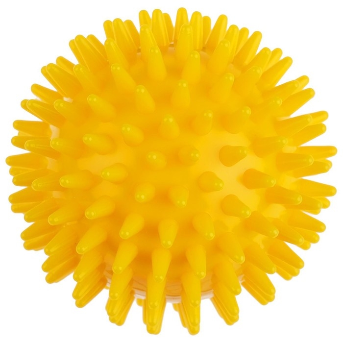 Массажёр &laquo;Ёжик&raquo;, d=7,5 см, 55 г, цвет жёлтый