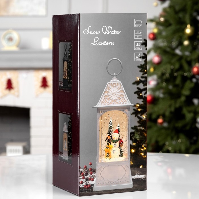 Фигура светодиодная &laquo;Рождественское волшебство&raquo;, 28х10.4х10.4 см, музыка, батарейки ААх3 (не в комплекте), USB, свечение тёплое белое