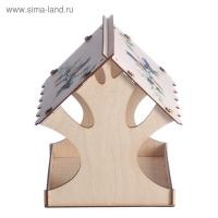 Кормушка для птиц "Птички на ветке", с принтом, 24&times;24&times;27 см