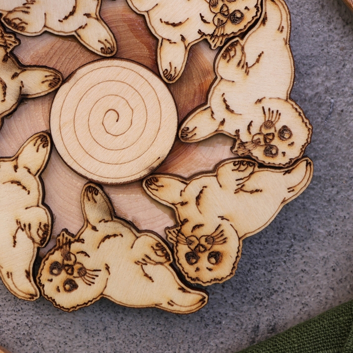 Подставка под горячее &laquo;Нерпа&raquo;, 12см, можжевельник