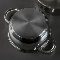 Набор кастрюль &laquo;Антея&raquo;, 3 предмета: 1,5 л, 2 л, 3 л, капсульное дно, подарочная упаковка, индукция