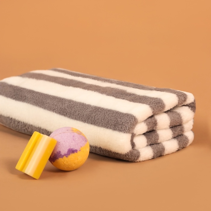 Полотенце банное Этель Полотенце банное Этель "Полосы", цв. серый, 70х140 см, 100% п/э, 240 г/м2