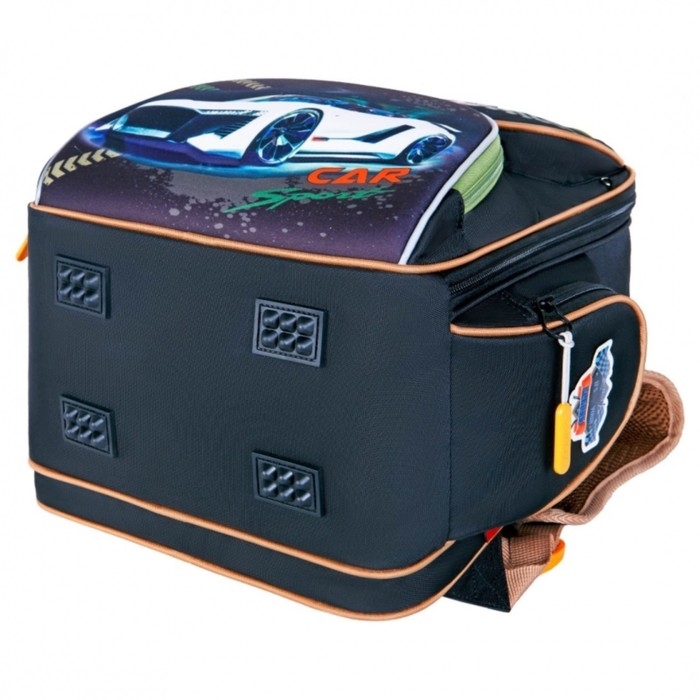 Рюкзак каркасный 35 х 26 х 18 см, Across ACS1, наполнение: мешок, чёрный/оранжевый ACS1-4