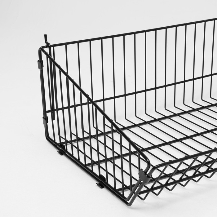 Накопитель разборный на колесах, 5 корзин, 58&times;53&times;146 см, цвет чёрный