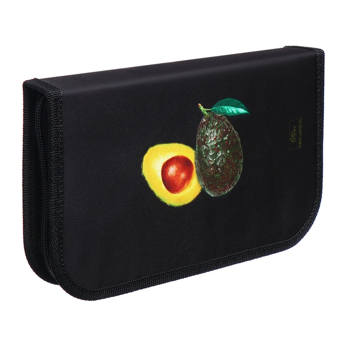 Пенал 1 секция, 130 х 210 х 40 мм, 2 откидные планки, тканевый, Calligrata TOP, Content Пенал 1 секция, 130 х 210 х 40 мм, 2 откидные планки, тканевый, Calligrata TOP, Content "Авокадо"