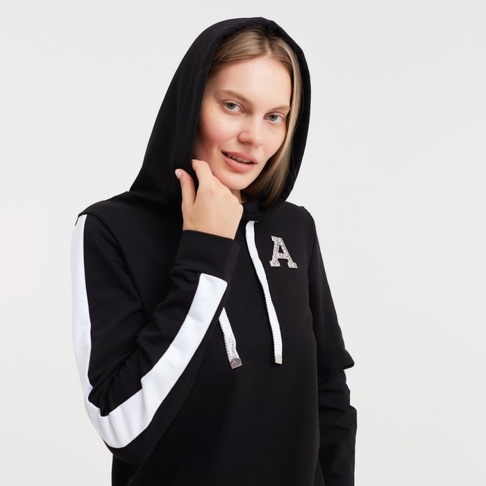 Костюм женский (толстовка/брюки) Шарлотта, цвет чёрный, размер 48 Костюм женский (толстовка/брюки) Шарлотта, цвет чёрный, размер 48