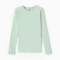 Лонгслив для девочки, цвет мята, рост 158 см