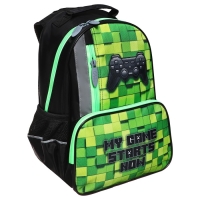 Рюкзак школьный, 37 х 26 х 13 см, эргономичная спинка, Calligrata ОРТ "Гейм" Рюкзак школьный, 37 х 26 х 13 см, эргономичная спинка, Calligrata ОРТ "Гейм"