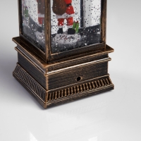 Светодиодная фигура &laquo;Фонарь с Дедом Морозом&raquo; 7.8 &times; 19.5 &times; 7.8 см, пластик, батарейки ААх3 (не в комплекте), USB, свечение тёплое белое