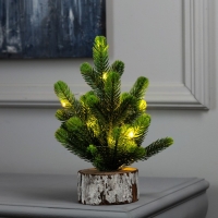 Фигура светодиодная &laquo;Хвоя&raquo; 28 x 20 x 20 см, 10 LED, батарейки AG13x3 (в комплекте), свечение тёплое белое