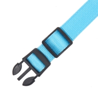 Ошейник с подсветкой Двойная полоса размер L, ОШ 45-52 х 2,5 см 3 режима свечения голубой Ошейник с подсветкой Двойная полоса размер L, ОШ 45-52 х 2,5 см 3 режима свечения голубой