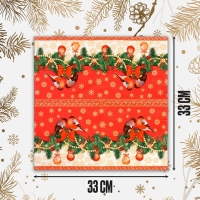 Салфетки бумажные &laquo;Снегири&raquo;, 33 &times; 33 см, набор, 20 шт