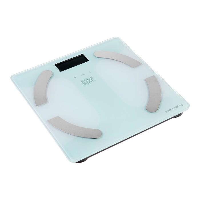 Весы напольные HOMESTAR HS-6003, диагностические, до 180 кг, 2хААА, стекло, белые Весы напольные HOMESTAR HS-6003, диагностические, до 180 кг, 2хААА, стекло, белые