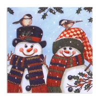 Новогодние салфетки бумажные New Line Design &laquo;Снеговички&raquo; 3 слоя, 33х33 см, 20 шт