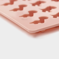 Форма для мармелада Доляна &laquo;Дино&raquo;, силикон, 19&times;11,7 см, 48 ячеек (1,9&times;1 см), цвет МИКС