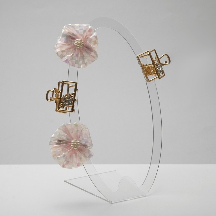 Подставка под заколки 13&times;10&times;23 см, оргстекло 2 мм, цвет прозрачный В ЗАЩИТНОЙ ПЛЁНКЕ