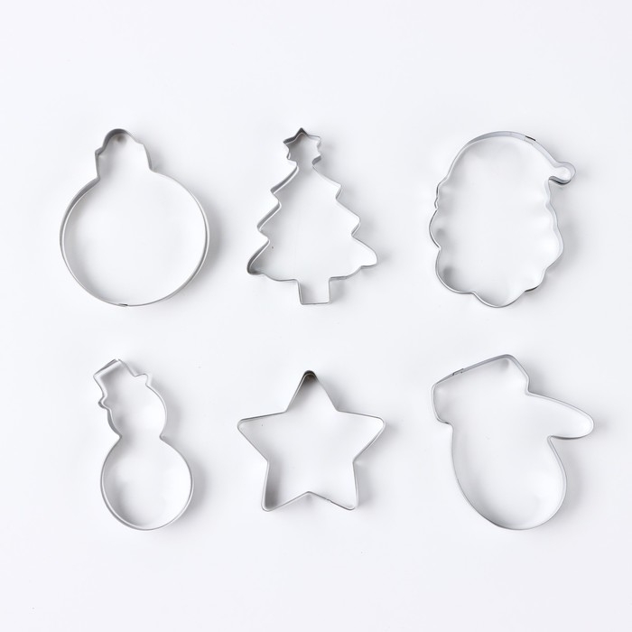 Новый год. Набор форм для печенья &laquo;Зимние истории&raquo;, 6 шт