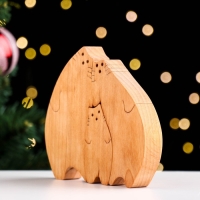 Сувенир-пазл "Семья пузатых котов", 3 шт ,14х11,5 см Сувенир-пазл "Семья пузатых котов", 3 шт ,14х11,5 см