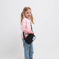 Сумка детская What are you watching?, на ремешке, черная, 18х11х6 см