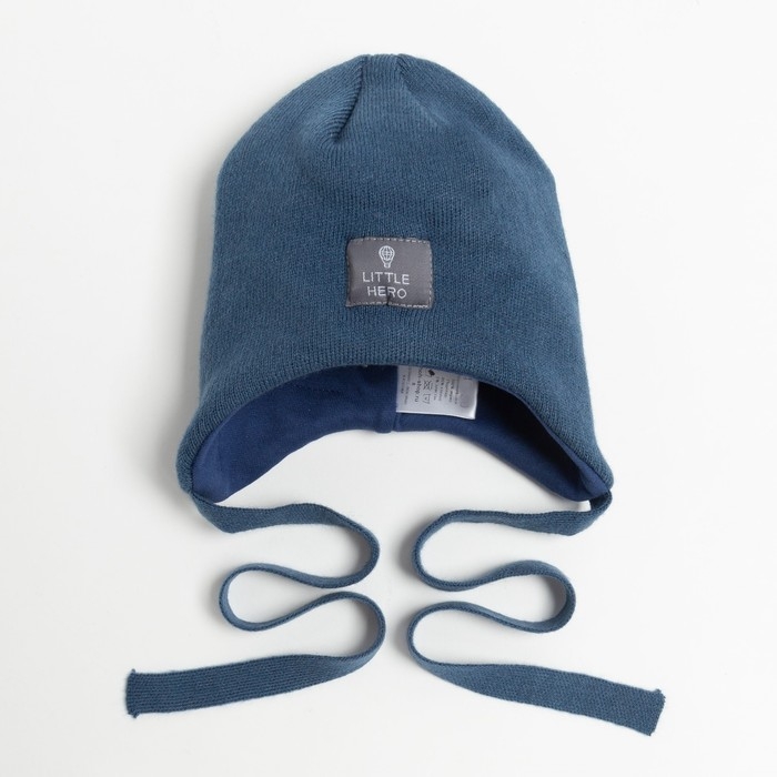 Шапка для мальчика, цвет индиго, размер 46-50 Шапка для мальчика, цвет индиго, размер 46-50