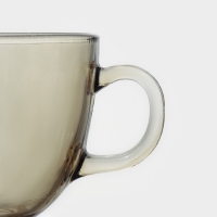 Бульонница стеклянная &laquo;Дымка&raquo;, 400 мл, 10,8&times;7,6 см, цвет серый