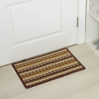Коврик влаговпитывающий придверный Доляна &laquo;Цветная косичка&raquo;, 38&times;57 см, цвет коричневый