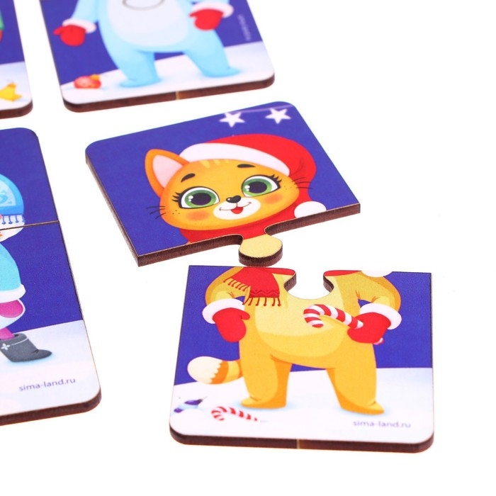 Пазлы-половинки &laquo;Новый год! Новогодняя кутерьма&raquo;