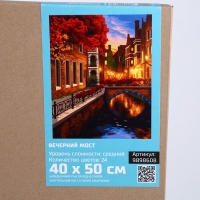 Картина по номерам на холсте с подрамником &laquo;Вечерний мост&raquo;, 40 х 50 см
