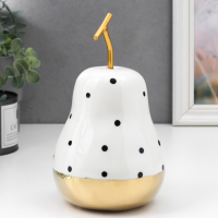 Сувенир керамика "Груша в горох" с золотом 20х12х12 см Сувенир керамика "Груша в горох" с золотом 20х12х12 см