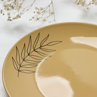 Тарелка керамическая &laquo;Стиль&raquo;, 21 см, цвет бежевый