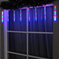 Гирлянда «Сосульки» 2.5 × 0.3 м, IP65, прозрачная нить, 192 LED, свечение мульти с эффектом стекания, 12 В Гирлянда «Сосульки» 2.5 × 0.3 м, IP65, прозрачная нить, 192 LED, свечение мульти с эффектом стекания, 12 В