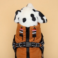 Куртка для собак со шлейкой, размер M (ДС 30, ОГ 40, ОШ 30 см), горчичная