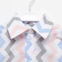 Рубашка для девочки MINAKU: Cotton Collection цвет белый, рост 122 Рубашка для девочки MINAKU: Cotton Collection цвет белый, рост 122