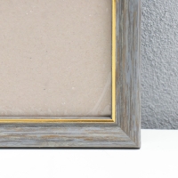 Фоторамка пластик 35х50 см, серый с золотом (пластиковый экран)