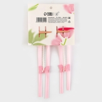 Заколки для волос с бантиком &laquo;Для милой леди&raquo;,2 шт., 4 х 15 см