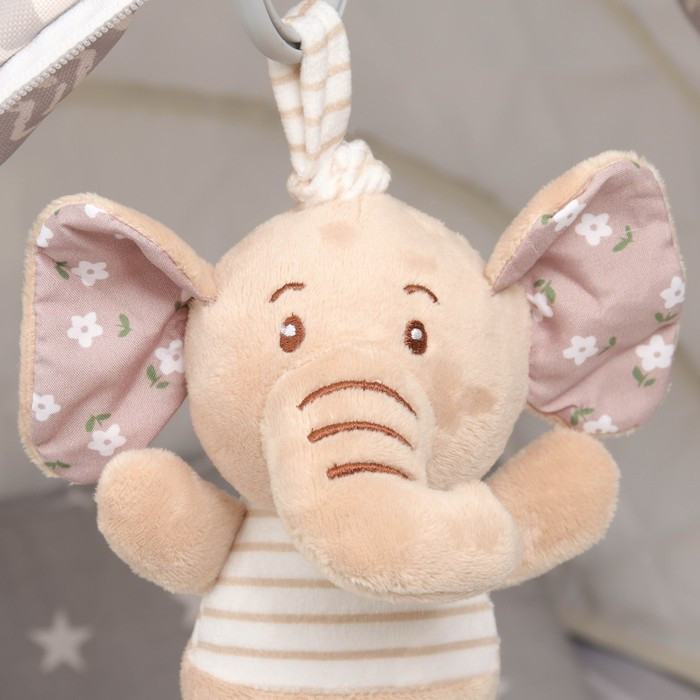 Подвеска мягкая с вибрацией &laquo;Слоник Няша&raquo;, прорезыватель, на кроватку, коляску, Крошка Я