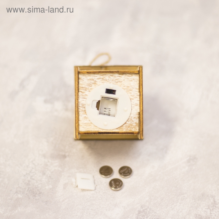 Ёлочная игрушка &laquo;Домик с оленем&raquo;, от батареек, свечение тёплое белое