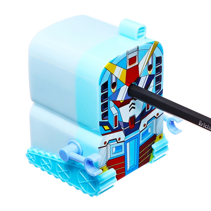 Точилка механическая с контейнером, Робот синий Точилка механическая с контейнером, Робот синий