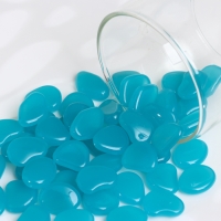 Светящийся декор "Галька" бирюзовая, 100гр / фракция 2-3см Светящийся декор "Галька" бирюзовая, 100гр / фракция 2-3см