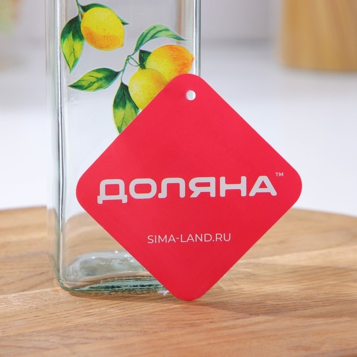 Бутылка стеклянная для соусов и масла Доляна «Лимоны», 500 мл, 6×29 см Бутылка стеклянная для соусов и масла Доляна «Лимоны», 500 мл, 6×29 см