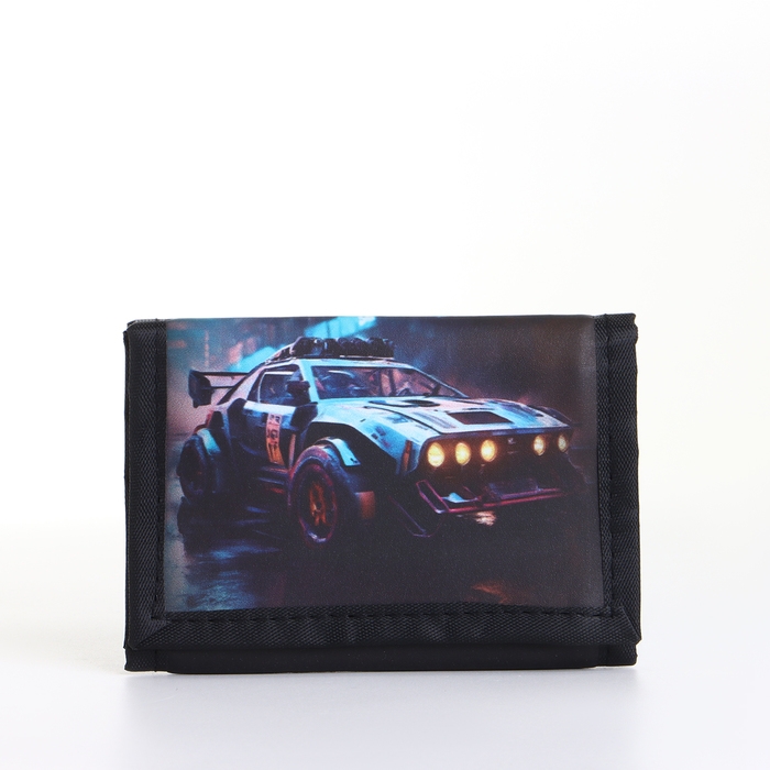 Кошелёк детский на липучке &laquo;Выбражулька&raquo;, цвет чёрный