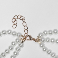 Бусы &laquo;Эстет&raquo; с жемчужиной, цвет белый, 35 см